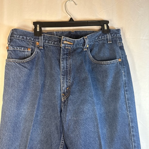 Levi's Dark Blue Straight Jeans 505 36x32 Preowned - Picture 4 of 10